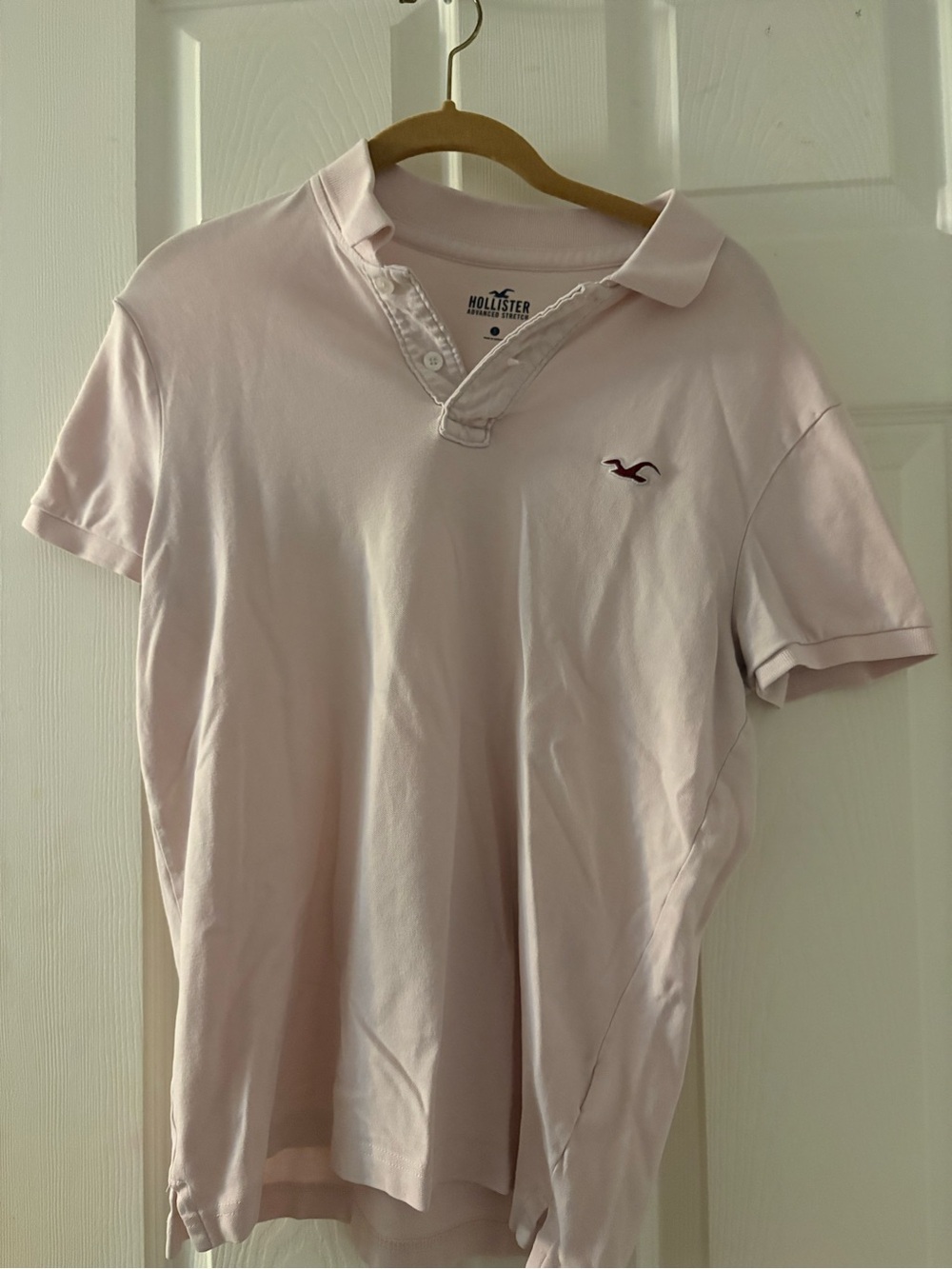 Hollister Pale Pink Short-Sleeve Polo
